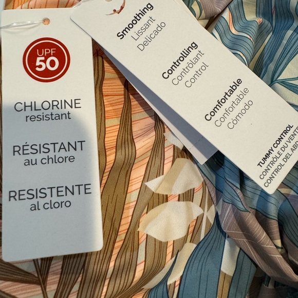 Jantzen Tummy Control Palm Palm Lingerie one-piece swimsuit - Picture 4 of 5